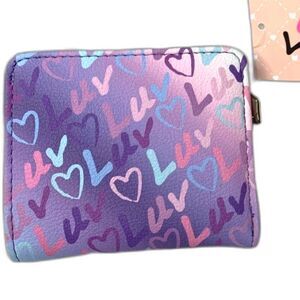 2/$20 Luv Betsey By Betsey Johnson NWT Black Lilac (4” x 3.5”) LBMONEY Wallet